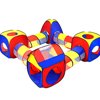 JoyStone 8 Piece Kids Pop Up Play Tent Set with Square Tents, Cone Tent, House Tent and Crawl Tunnels, Indoor Outdoor Obstacle Course Playhouse for Toddlers Ages 3+