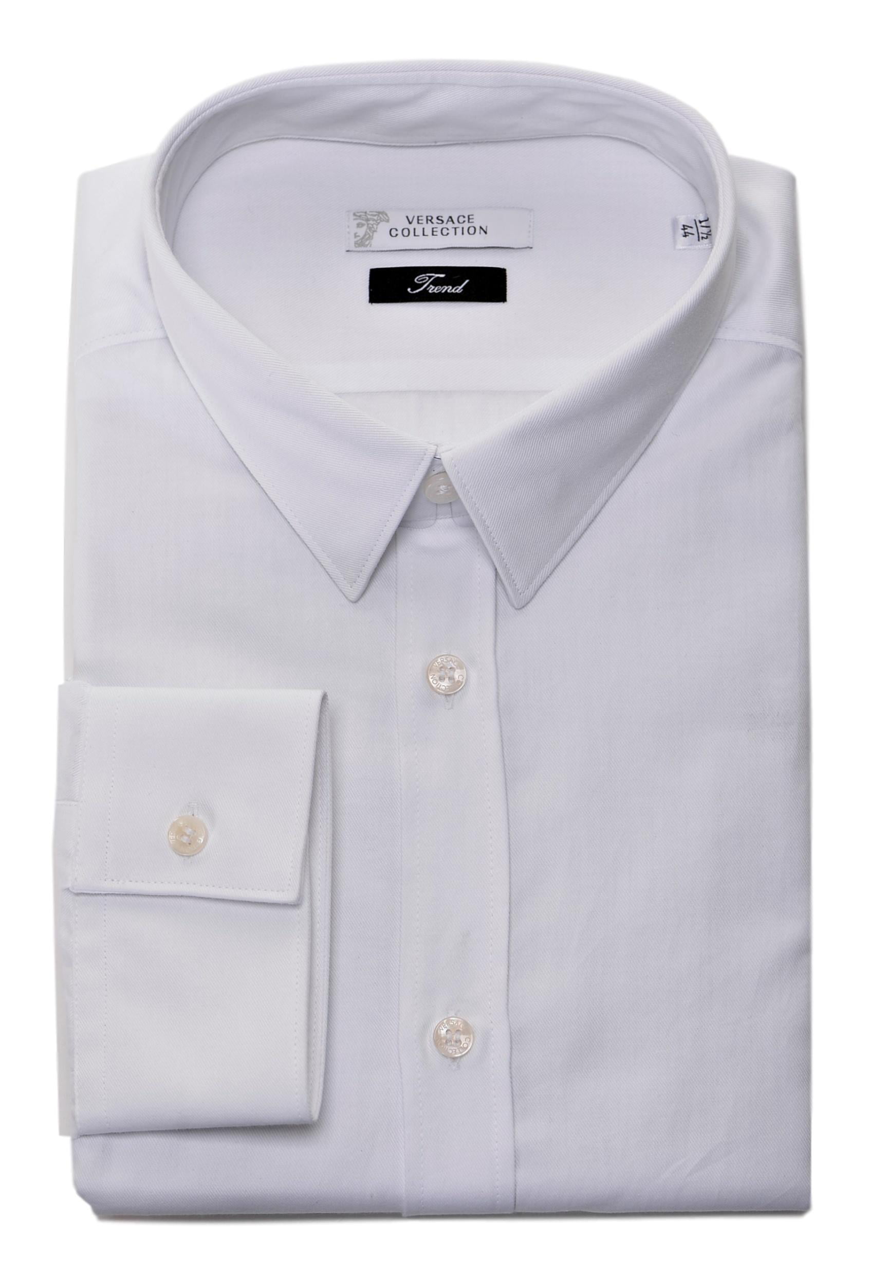 Trend Mens Cotton Dress Shirt White 