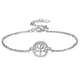 thumbnail image 1 of Pulsera Árbol de la Vida Mujer Plata de Ley 925 con Circonita, Pulseras Ajustables para Mamá Esposa Niña Regalo de Joyería (16+ 3cm) Regalo de San Valentín, 1 of 5