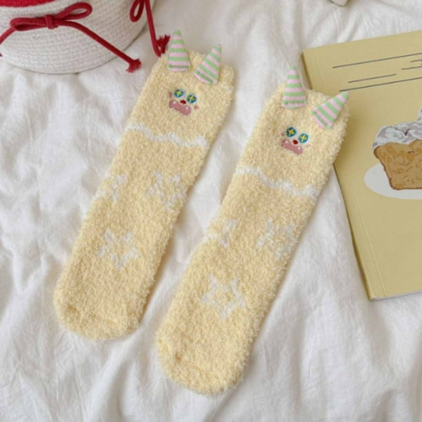 Calcetines de invierno para mujer, calcetines de tubo medio con forro polar para mayor calidez y protección contra el frío, calcetines de forro polar, calcetines de algodón para mujer