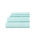 thumbnail image 3 of Comfort Canopy - Bed Sheets 4 Piece Aqua Thatch Patterned Microfiber king size sheet sets, 3 of 11
