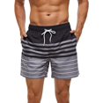 thumbnail image 1 of QUETO Men's Swim Shorts Hawaii Beach Shorts Water Repellent Swim Shorts Surf Shorts Men's Swim Trunks with Drawstring and Pockets, Breathable, Quick Dry（C）, 1 of 5