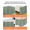 thumbnail image 6 of Grey Sage Bed Skirt Green Gradient Modern Ombre Art Bed Skirts California King Size 16 Inch Drop, Wrap Around Dust Ruffle&nbsp;Bedskirt with Adjustable Elastic Belt for Queen Size Beds, 6 of 7