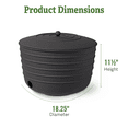 thumbnail image 2 of Matte Black Ribbed Hose Pot with Lid, 2 of 7