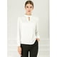 thumbnail image 4 of Dde San Patricio profesional Blusas de gade manlarcon cuello alto elegante pamujer  blanco M, 4 of 6