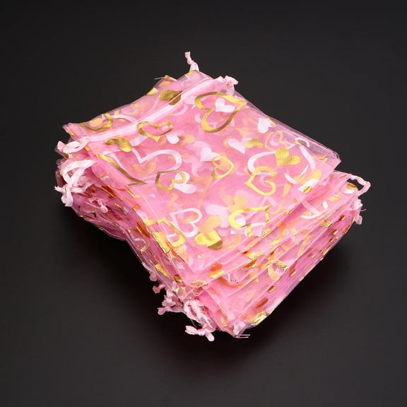 Masteelf  50 Pcs Organza Pouch Mesh Pouches Drawstring Bags Bride