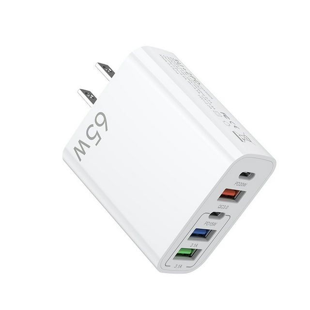 Usb Fast Charger,N Regulation Multi-Port Mobile Phone Charger Fast Charge Head 3Usb + 2C Five-Port Charger Head