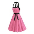 thumbnail image 6 of Kilaqueen Polka Dot Dresses for Women A-Line Off Shoulder Sleeveless Swing Dresses Vintage 1950s Cocktail Party Homecoming Dresses, 6 of 9