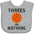 thumbnail image 3 of Inktastic Basketball Threes or Nothing Boys or Girls Baby Bib, 3 of 4