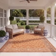 thumbnail image 3 of Safavieh Courtyard Nanda Botanical Indoor/Outdoor Area Rug, Terracotta/Natural, 7'10" x 7'10" Square, 3 of 12