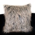 thumbnail image 2 of Plutus Brands Gray Plutus Foxy Brown Animal Faux Fur Luxury Throw Pillow 22 in x 22in, Double Sided 22" x 22", 2 of 3