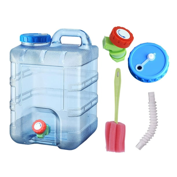 Contenedor de agua, jarra de agua con espita, portador de agua, cubo de agua para barbacoa de supervivencia Con tapa de manguera