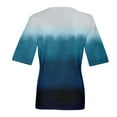 thumbnail image 5 of Susanny Womens Summer Tops Fashion V Neck Half Sleeve Oversized T Shirts Elbow Length Tee Shirts Casual Tops Loose Fit Blue S, 5 of 6