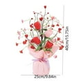 thumbnail image 3 of Artificial Tulip Desktop Tree, Valentine's Day Small Flower Arrangement - Simulated Floral Decor for Living Room, Dining Table and Romantic Home Decoration, 9.84*15.75in, Multicolor, 3 of 9