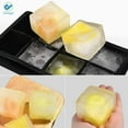 thumbnail image 3 of Deago Ice Cube Trays Silicone Large Square Ice Cube Molds for Whiskey and Cocktails, Keep Drinks Chilled, Reusable and BPA Free, 3 of 11