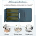 thumbnail image 6 of MAYEERTY Sideboard Buffet Cabinet with Adjustable Shelves & Silver Handles, Antique Blue, 6 of 9