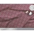 thumbnail image 2 of Soimoi Red Rayon Fabric Diamond Geometric Decor Fabric Printed Yard 42 Inch Wide, 2 of 3