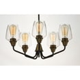 thumbnail image 3 of Maxim 26125CLBZAB 23 in. Goblet Five-Light Chandelier Ceiling Light, Bronze & Antique Brass, 3 of 5