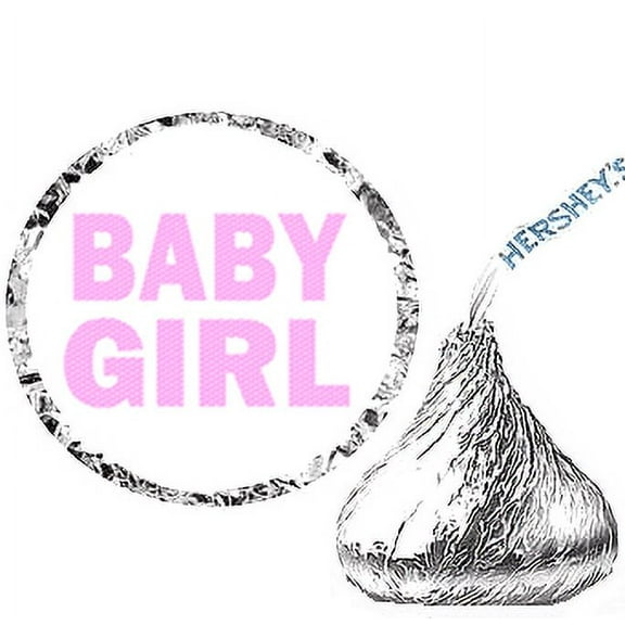 216 Baby Girl Baby Shower Hershey's Kisses Stickers / Labels