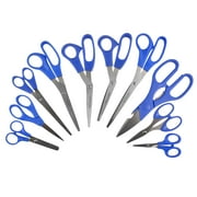 Westcott All Purpose Scissors, Stainless Steel, Value Pack, for Sewing, Blue, 10-Piece