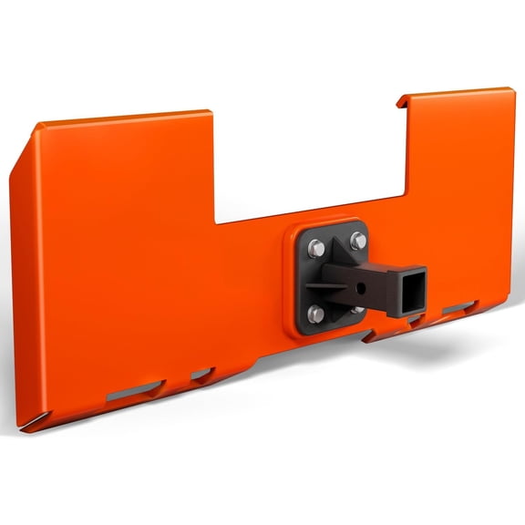 EastVita 3/8" Skid Steer Mount Plate with 2" Removable Trailer Hitch Receiver, Thick Skid Steer Plate Attachment, Universal Skid Loader Tractor Quick Attach Plate