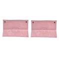 thumbnail image 1 of 2 paquetes de fundas para cajas de pañuelos, estilo nórdico, para bolsos, de piel sintética, para sala de estar, color rosa, 1 of 14