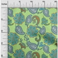 thumbnail image 2 of oneOone Cotton Poplin Lime Green Fabric Asian Paisely Sewing Craft Projects Fabric Prints By Yard 56 Inch Wide, 2 of 4