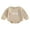 Khaki, variant on Bagilaanoe Baby Girl Oversized Romper Sweatshirt Newborn Long Sleeve Bodysuits Letter Embroidery Pullover 3M 6M 12M 18M 24M Infant Waffle Tee Tops