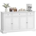 thumbnail image 1 of HOMCOM Buffet Bahut, Armoire de Rangement de Cuisine Moderne de 54 Pouces, Blanc, 1 of 10