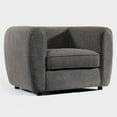 thumbnail image 3 of Furniture of America Nallia Tuxedo Style Upholstered Boucle Fabric Charcoal Gray Accent Chair, 3 of 12