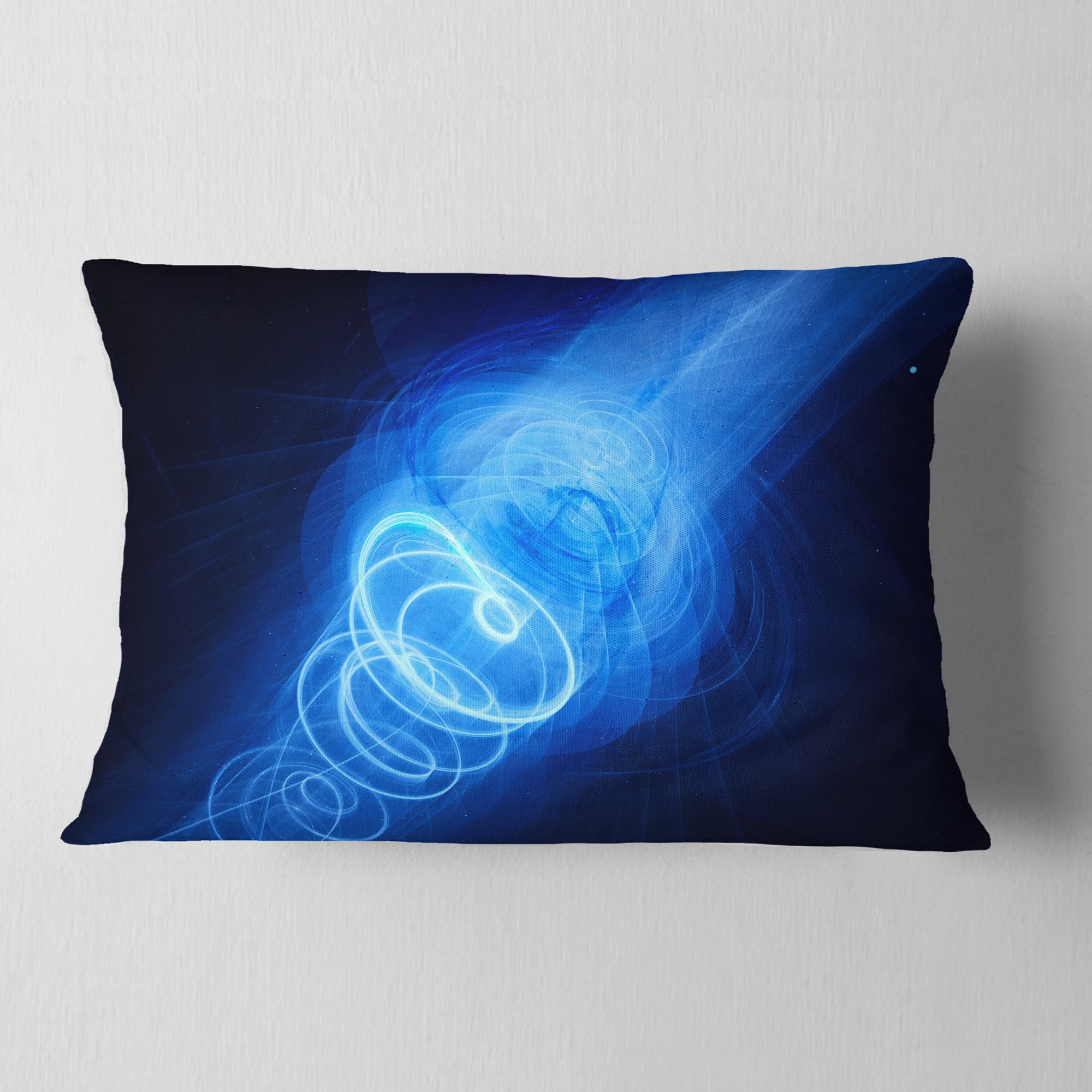 Designart New Plasma Weapon in Space - Abstract Throw Pillow - 12x20