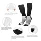 thumbnail image 3 of Fotbe Black White Fluid Sculpture Calcetas Divertidas Estampadas para Hombre y Mujer, Calcetas de Algodón hasta la Rodilla para Caminar, Correr, Enfermería y Embarazo, 3 of 6