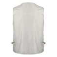 thumbnail image 4 of Busydd Plus Size Cargo Vest for Men Casual V Neck Sleeveless Men's Outerwear Vests Oversized Comfy Solid Color Zipper Mens Vest Outdoor Hiking Sport Coats with Pockets 4XL, 4 of 7