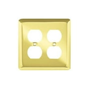 Brainerd Rounded Corner Double Duplex Wall Plate, Available in Multiple Colors