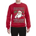 thumbnail image 2 of Wild Bobby I'm Into Fitness Cookie In My Mouth Santa Unisex Sweater | Holiday Crewneck Sweatshirt, 2 of 5