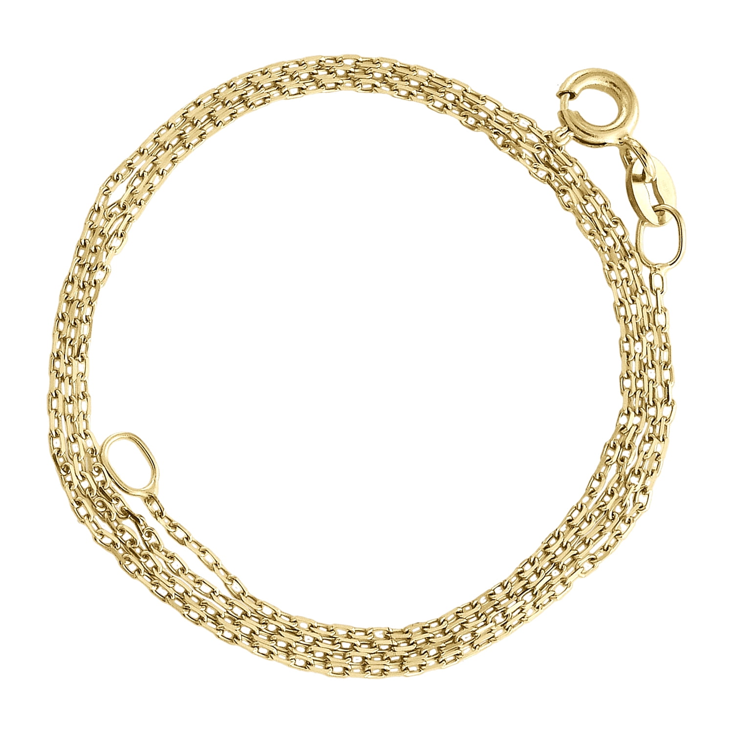 10K Yellow Gold 1mm Oval Link Cable 