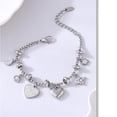 thumbnail image 6 of Fashionable Women's in 18k Gold Plated Sturdy Stainless Steel with Love Heart Charm and Stylish Zircon, 6 of 9