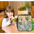 thumbnail image 6 of ALAZA Cactus Flowers on Orange Background Lunch Box Insulated Lunch Bag Reusable Thermal Cooler Tote School Picnic, 6 of 6