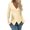 Beige, variant on WEAIXIMIUNG Custom T Shirts Women Women Fashion V Neck Long Sleeve Solid Color Pullover Sweater Knitting Top