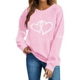 thumbnail image 2 of TaTaai Women's Valentine's Day Printed Sweatshirt, Long Sleeve Pullover Top, Round Neck Romantic Blouse, Cute Casual Wear Gift, 2 of 5