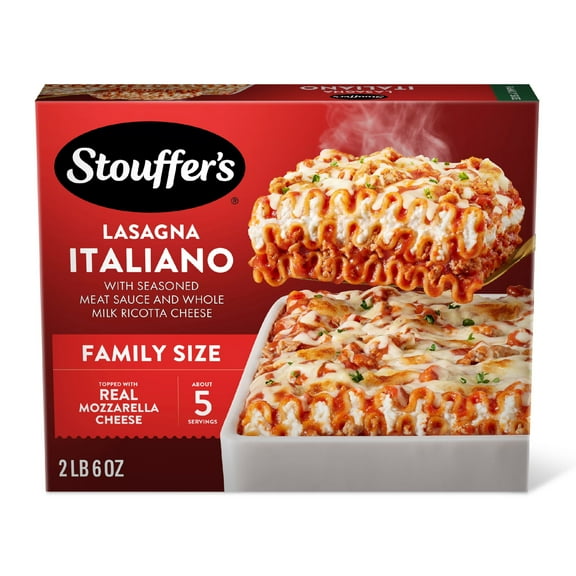 Stouffer’s Lasagna Italiano, Family Size, Oven Ready Lasagna, Frozen Dinners 38 oz