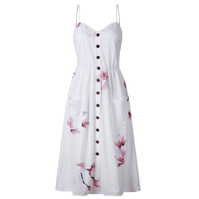 Robe d'Été Décontractée pour Femme, Robe Maxi de Plage, Robe Bohème à Fleurs