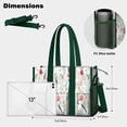 thumbnail image 5 of Teacher Tote Bag,Pioneer Flower Floral Print Pattern Teacher Utility Tote Bag,Large Work Tote Bags for Women with Multiple Pockets,Top Zipper Closure,13.8x10.6x6.7 Inch, 5 of 5