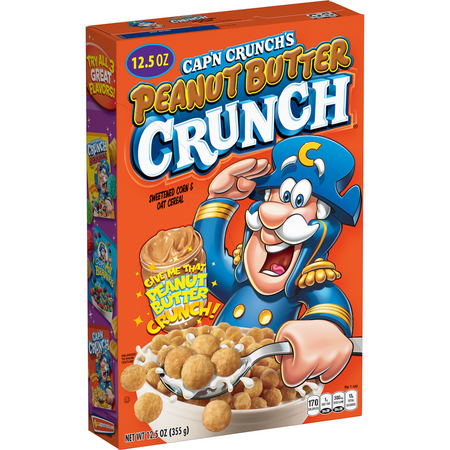Cap'n Crunch's Peanut Butter Crunch, 12.5 oz Packaged Breakfast Cereal