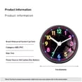 thumbnail image 3 of 2 pack Waterproof Bathroom Shower Clock with Large Suction Cup - Silent, Water Proof, Battery Operated Wall Clock for Toilet, Kitchen, Bedroom (Black,Battery not included), 3 of 5
