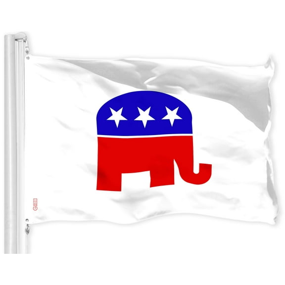 G128 Republican Party Flag | 3x5 Ft | LiteWeave Pro Series Printed 150D Polyester | Indoor/Outdoor, Vibrant Colors, Brass Grommets