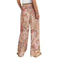 thumbnail image 5 of kaondbfi Dress Pants Women Petite High Waisted Wide Leg Summer Beach Vacation Women's Pants Casual Trousers, 5 of 8