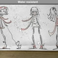thumbnail image 6 of Ambesonne Fashion Place Mats Set of 4, Cartoon Fashion Ladies, Standard Size, White Pink, 6 of 6