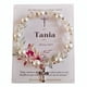 thumbnail image 1 of Pulsera Perla blanca, Cristal transparente Y Dije De Cruz, Recuerdo Con Tarjeta Personalizada Para Bautizo, Primera Comunión, Confirmación, Boda, xv Años,etc.Paquete de 10 Piezas, 1 of 5