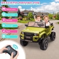 thumbnail image 5 of Historyli 24V Ride On Car, 2 Seater Ride On Car Truck, Electric Car, with Parent Remote Control, Green, 5 of 9